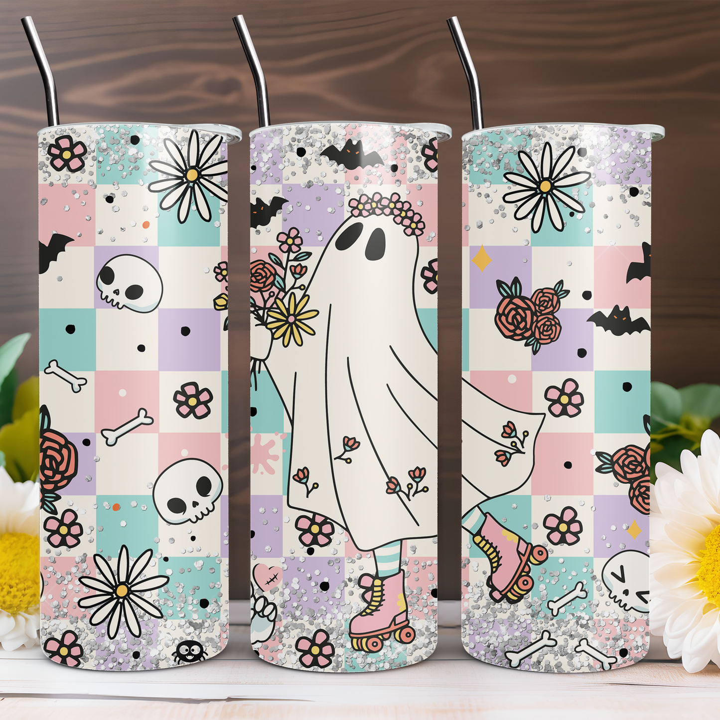 Retro Ghost 20 oz Tumbler