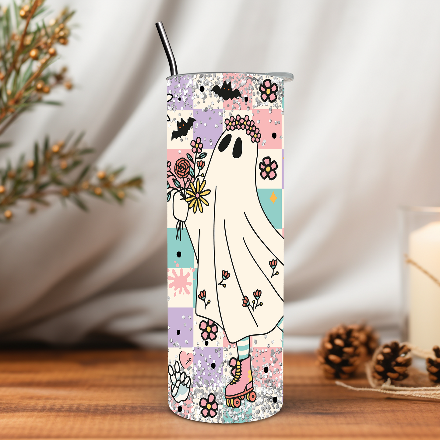 Retro Ghost 20 oz Tumbler