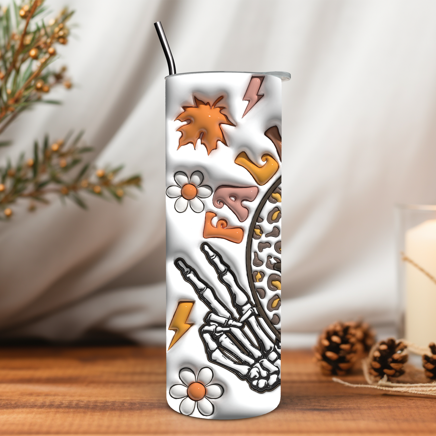 3D Fall Vibes 20 oz Tumbler