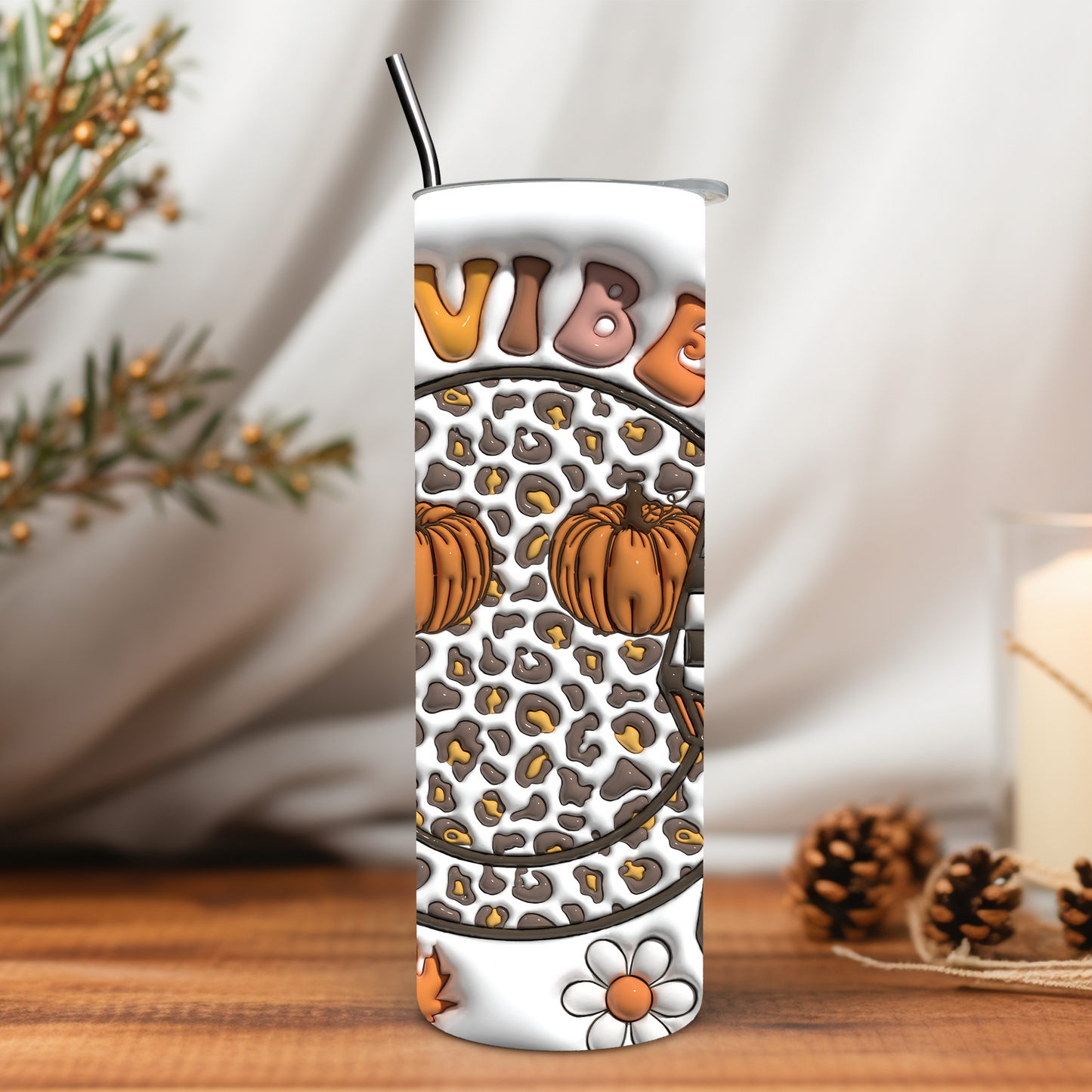 3D Fall Vibes 20 oz Tumbler