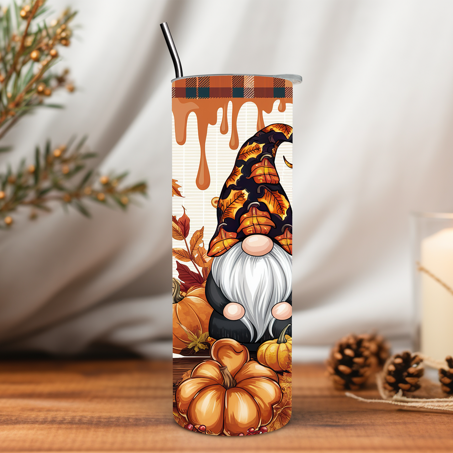 Fall Pumpkin Gnomes 20 oz Tumbler