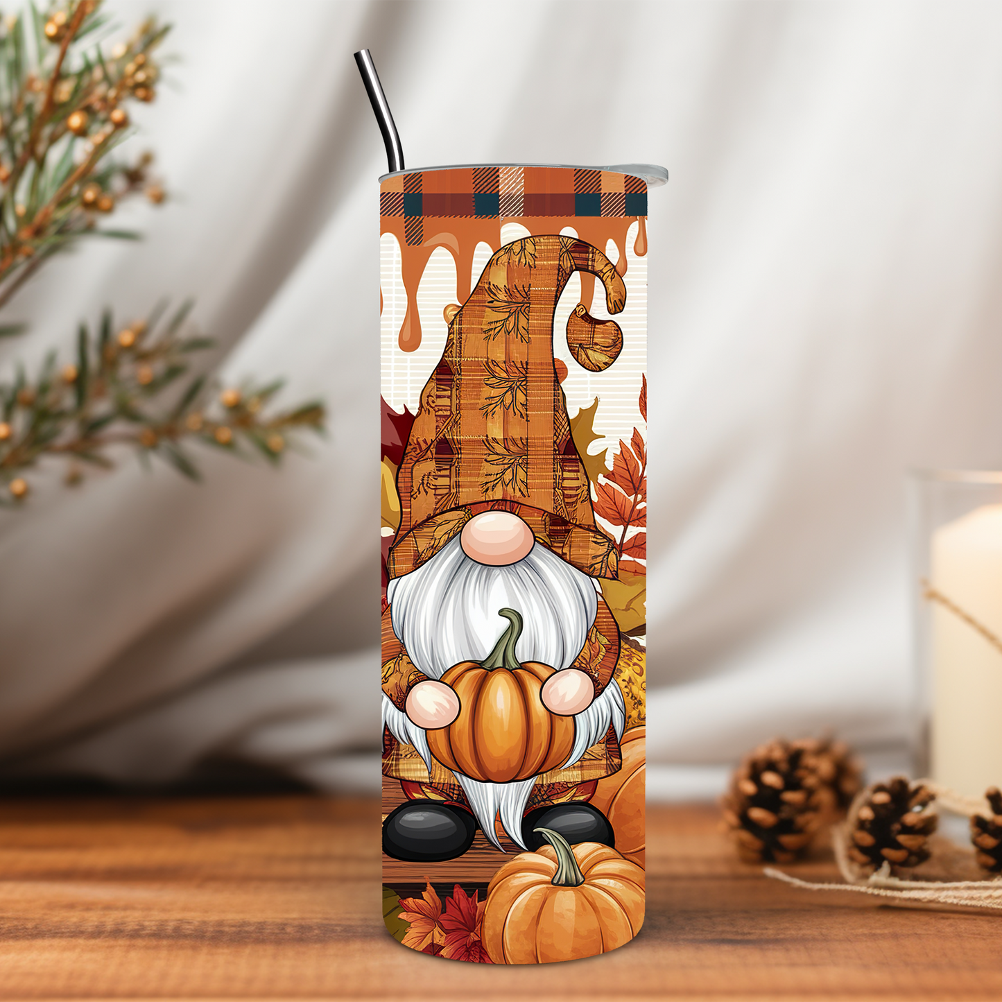 Fall Pumpkin Gnomes 20 oz Tumbler