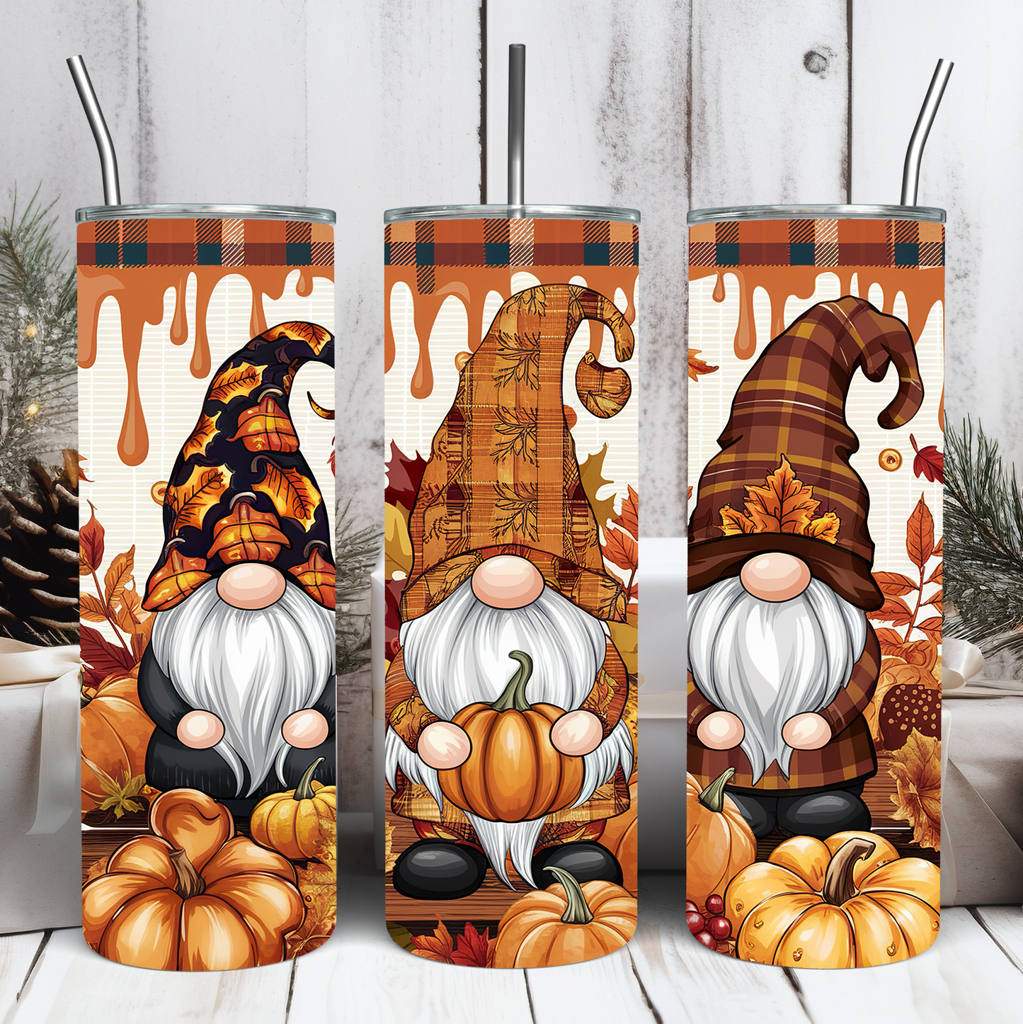 Fall Pumpkin Gnomes 20 oz Tumbler