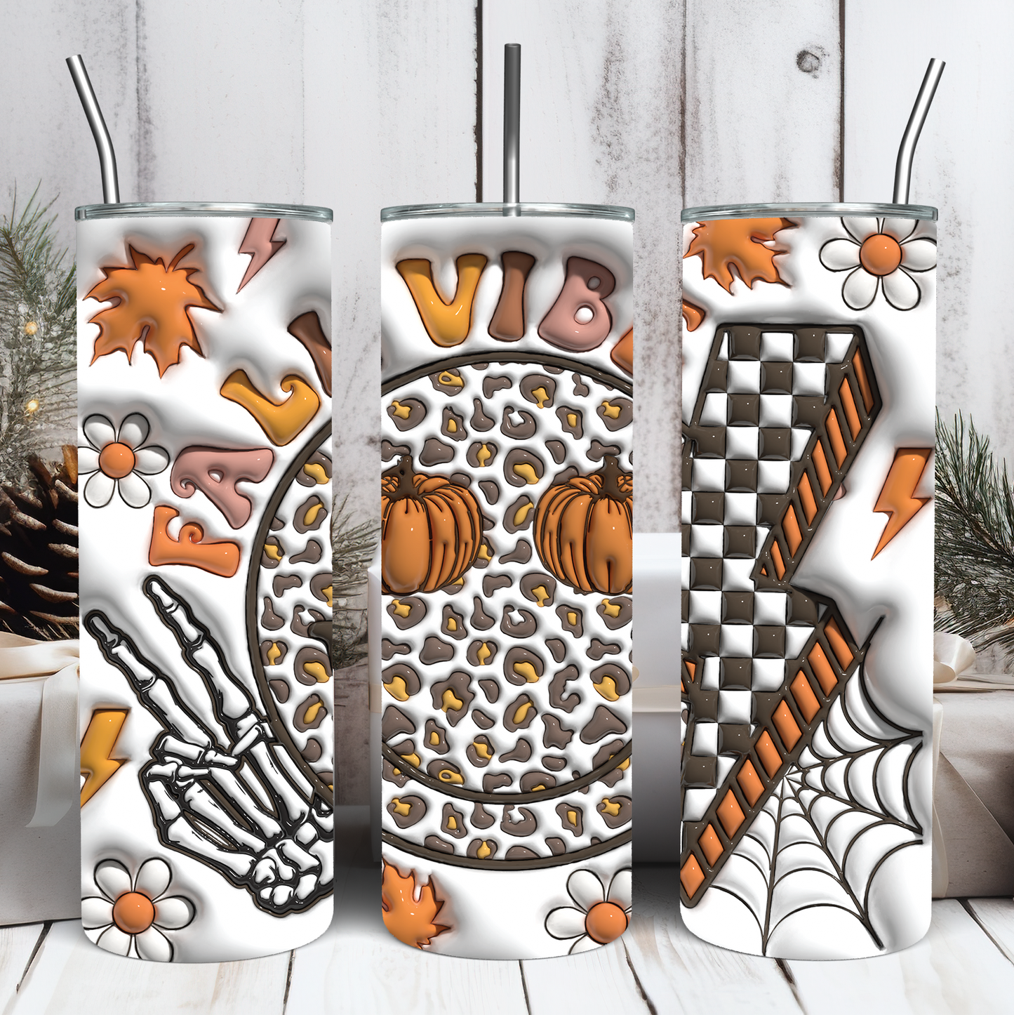 3D Fall Vibes 20 oz Tumbler