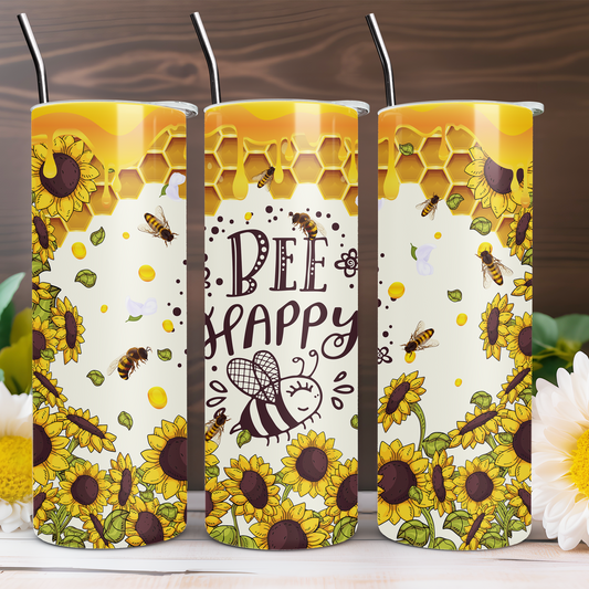 Bee Happy 20 oz Tumbler