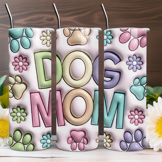 Dog Mom Inflated 3D 20 oz Tumbler