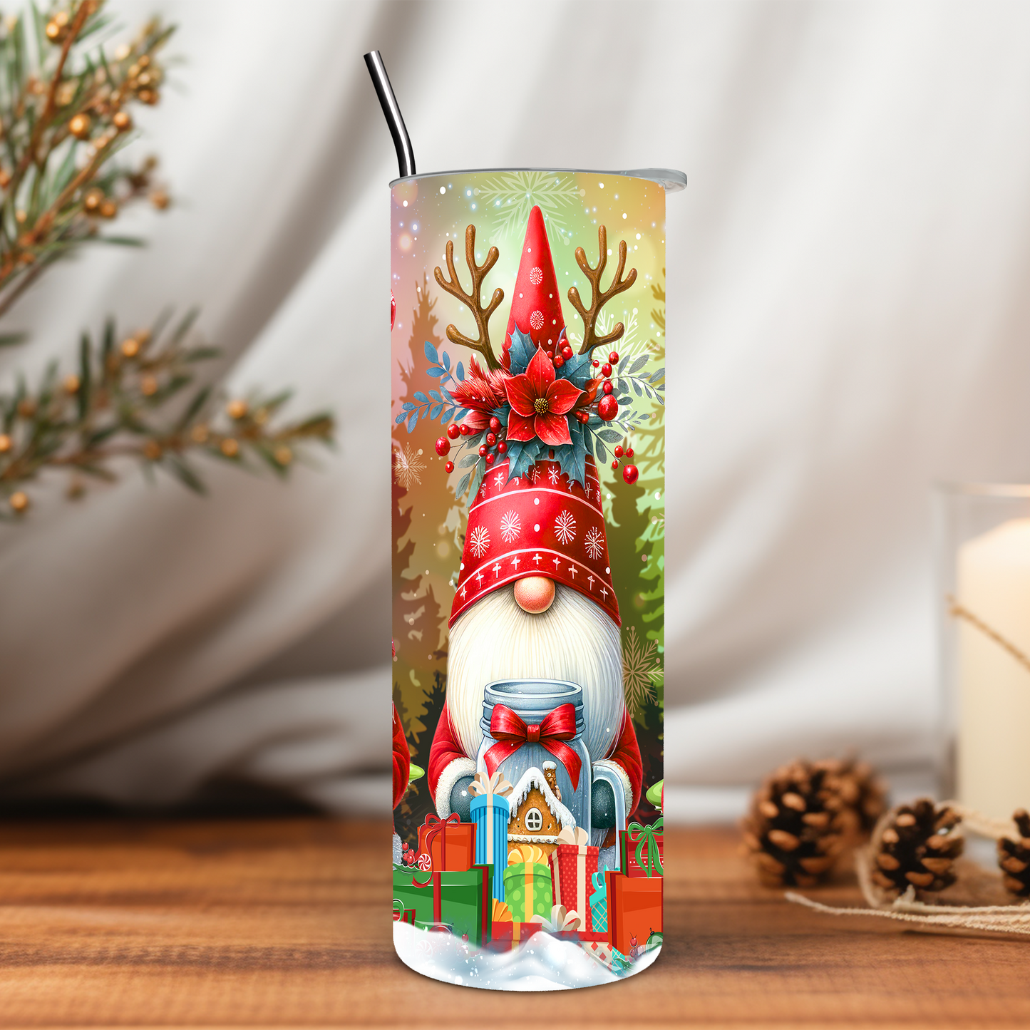 Christmas Gnomes 20 oz Tumbler