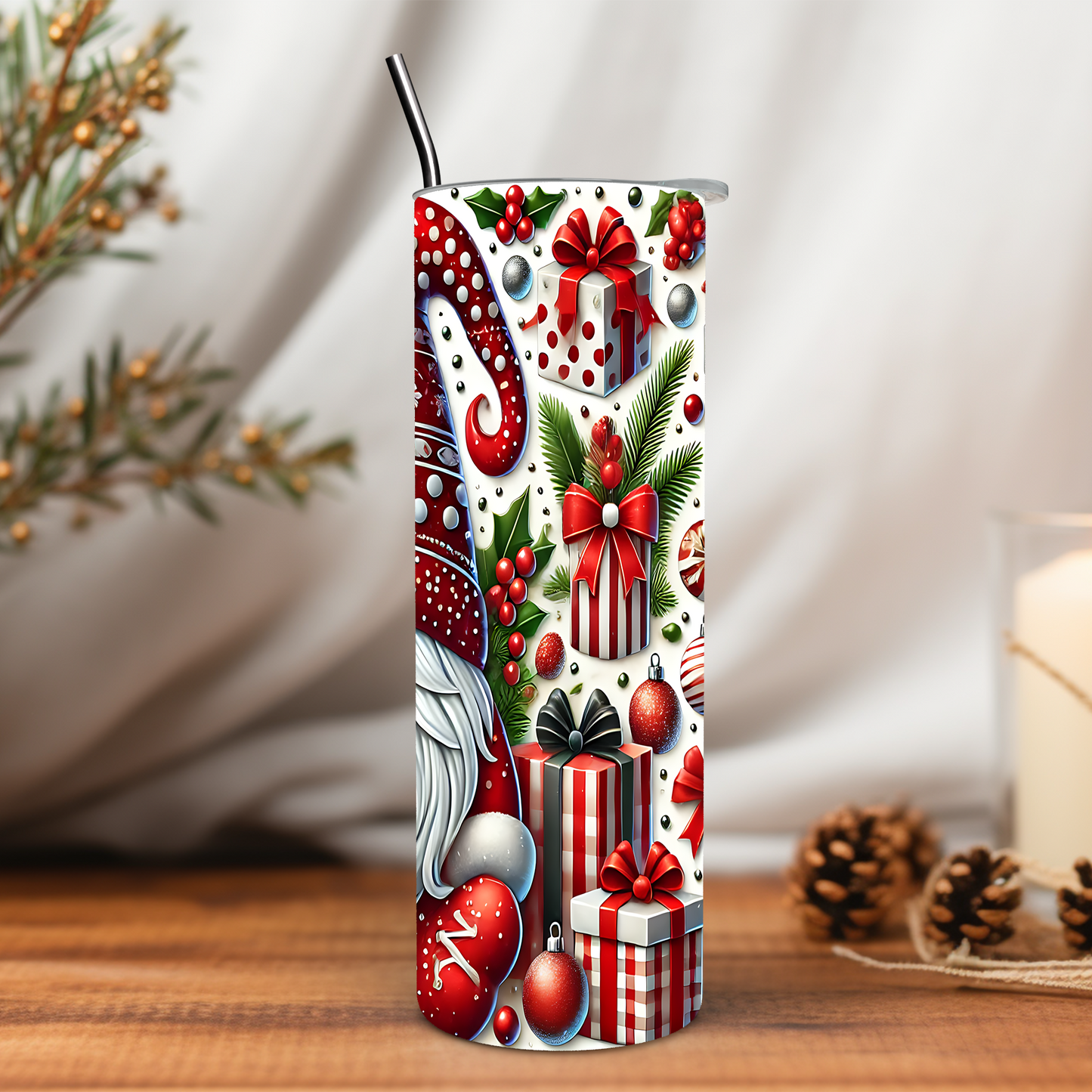 Christmas Gnome 20 oz Tumbler