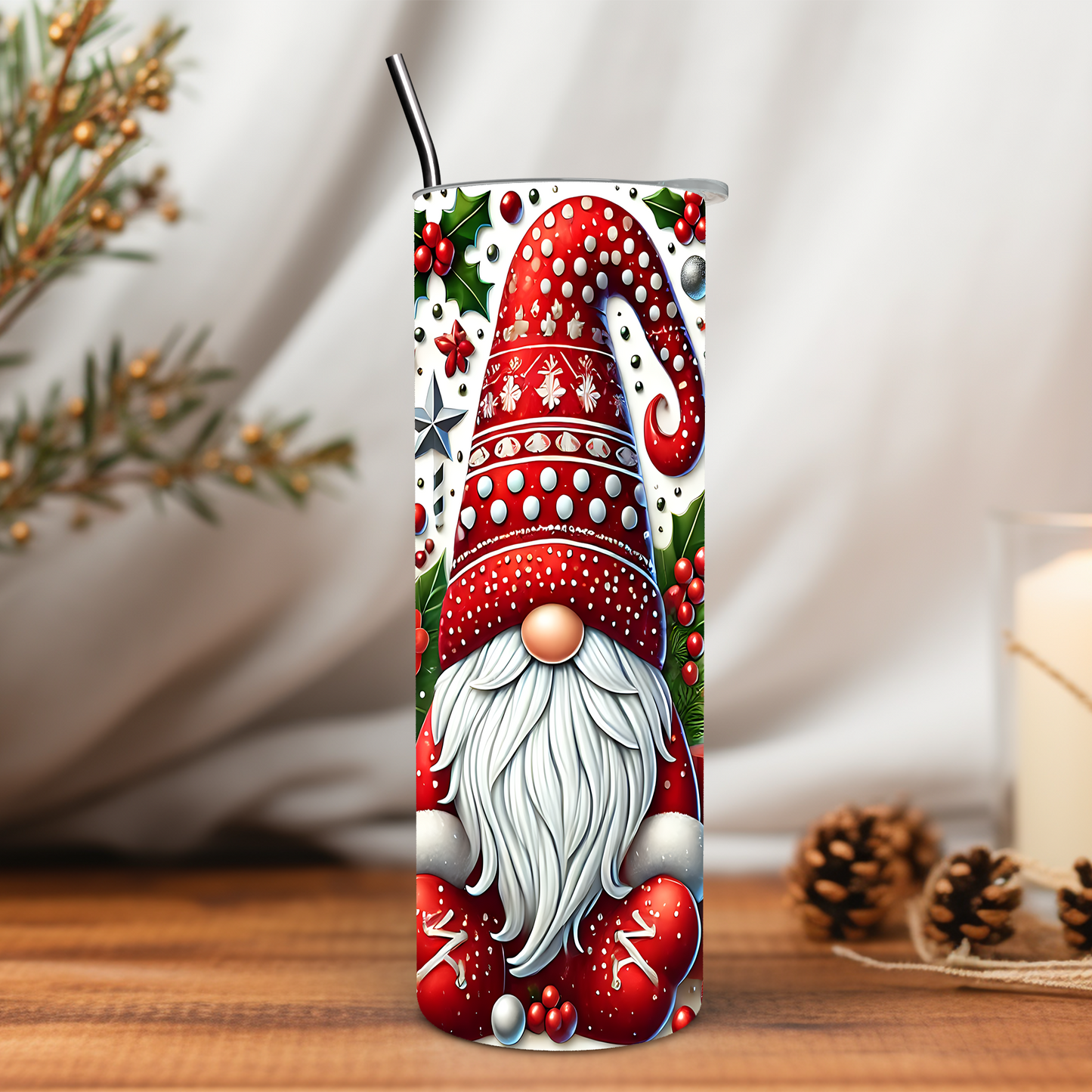 Christmas Gnome 20 oz Tumbler