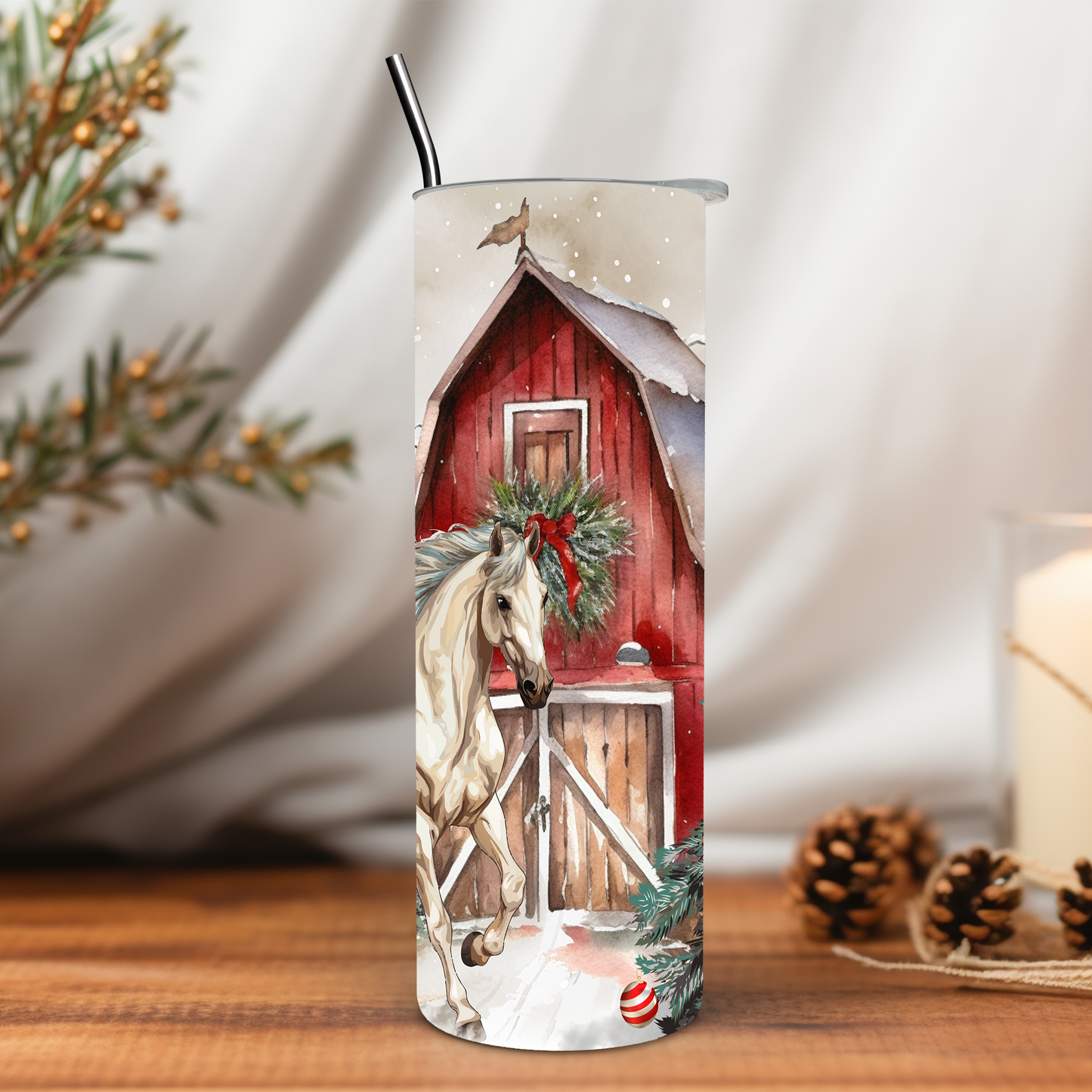 Christmas Horse 20 oz Tumbler