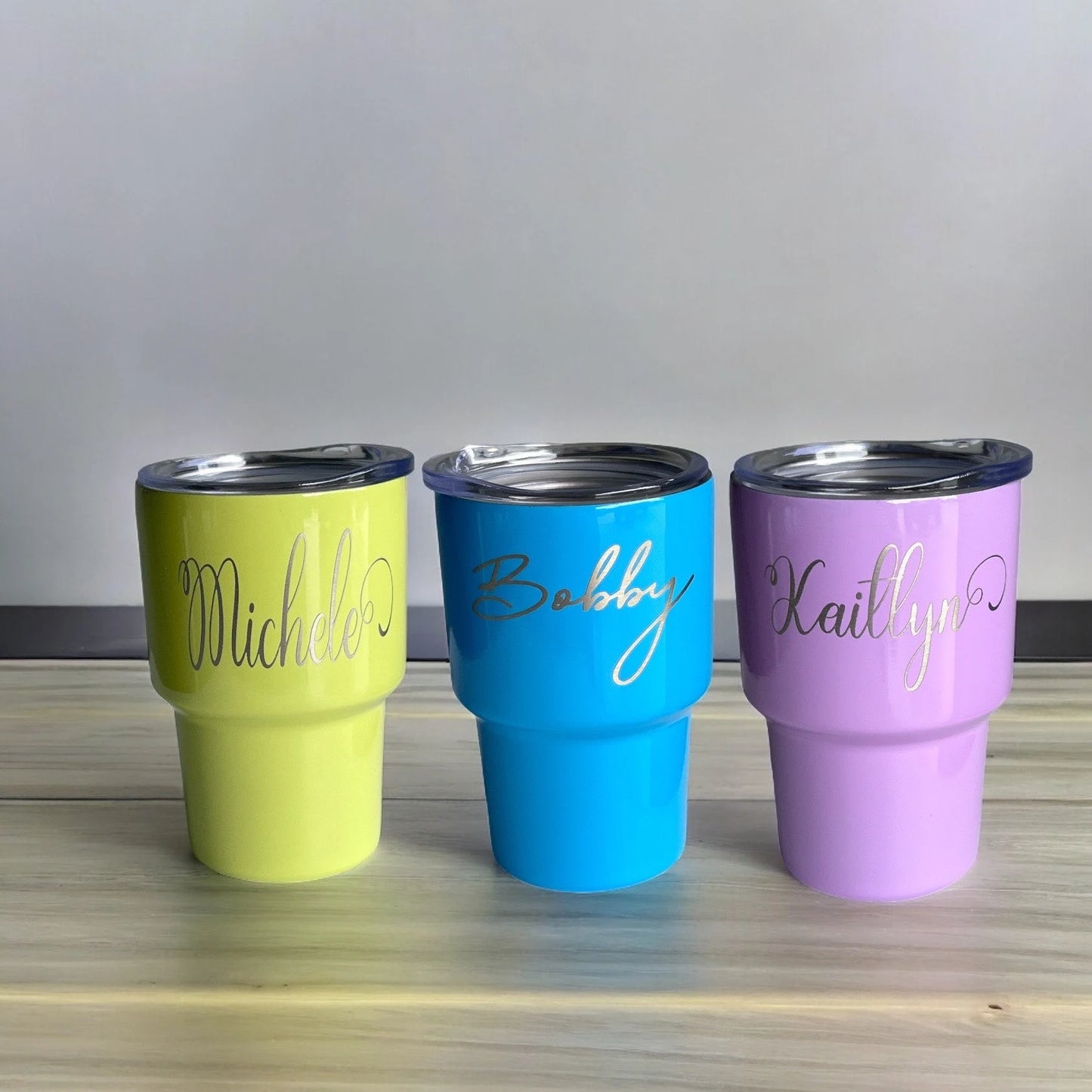 Personalized Permanent Engraved Custom 2 oz Mini Tumbler with Straw