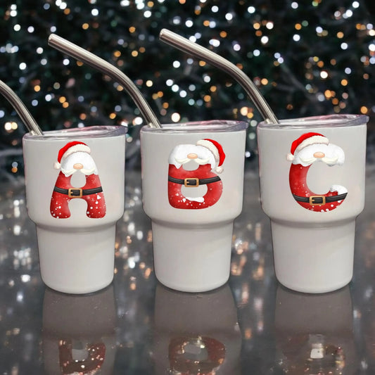 2 oz Christmas Santa Letter Stainless Steel Mini Tumbler