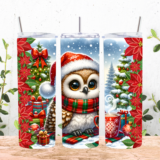 Christmas Owl 20 oz Tumbler