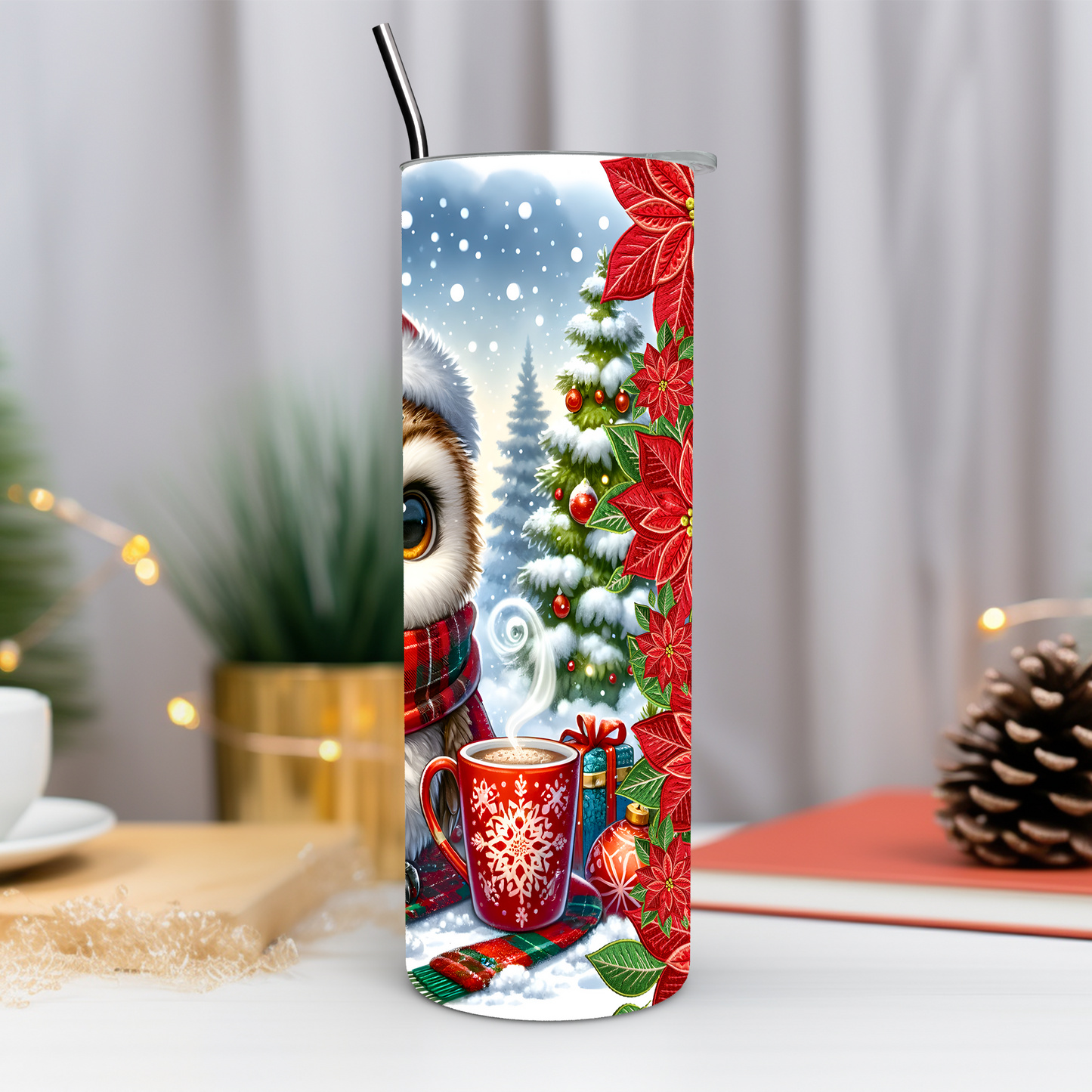 Christmas Owl 20 oz Tumbler