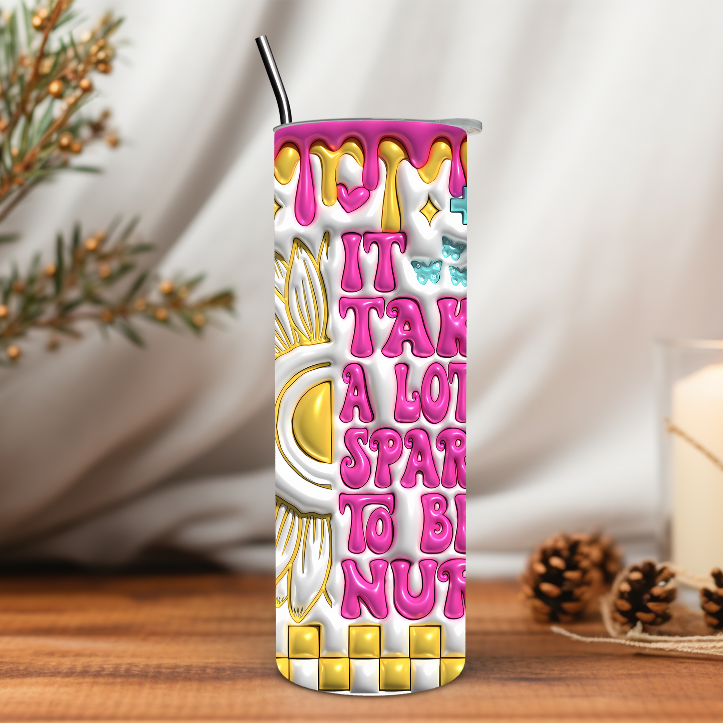 3D Sparkle Nurse 20 oz Tumbler