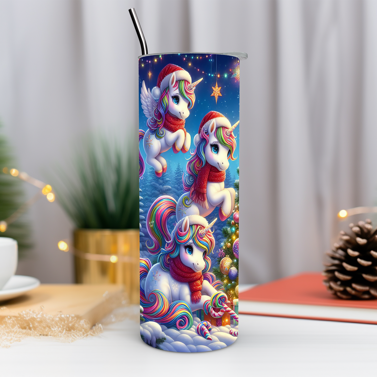 Christmas Unicorns 20 oz Tumbler