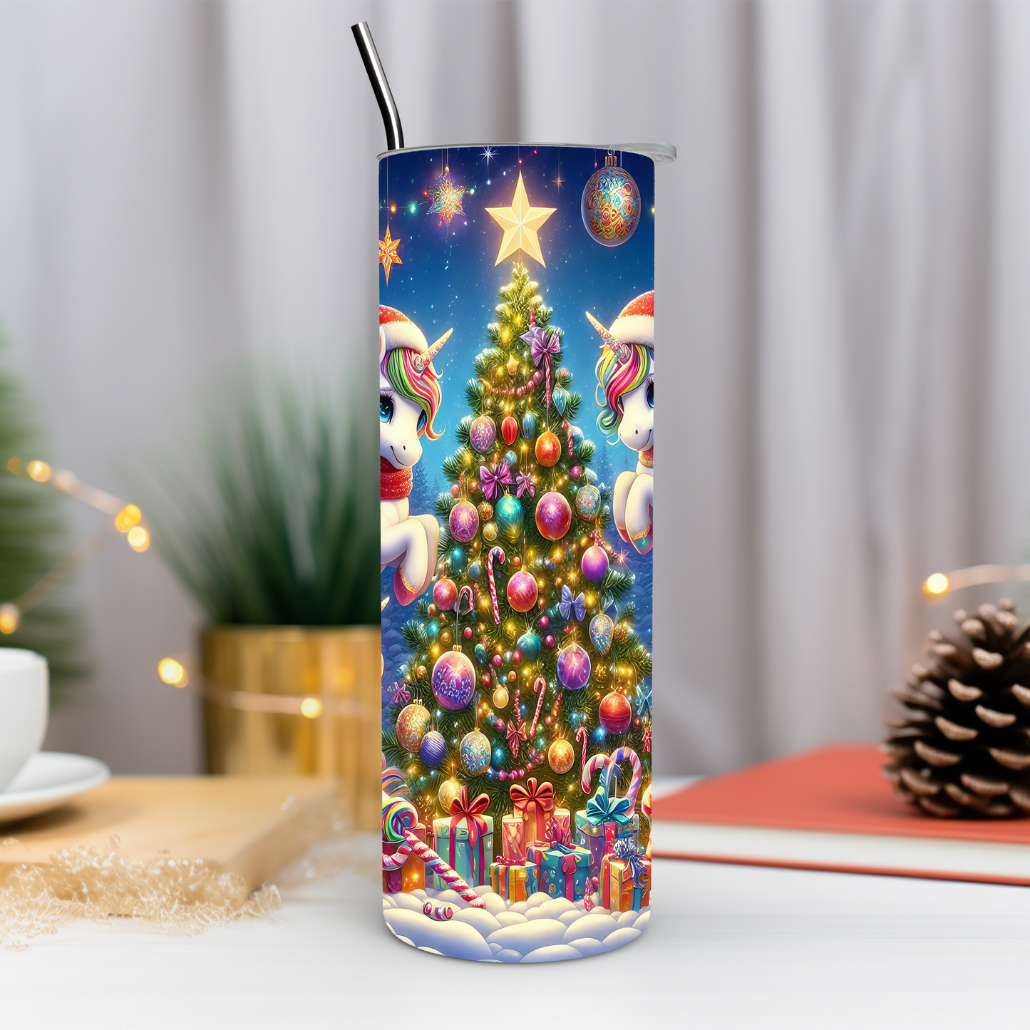 Christmas Unicorns 20 oz Tumbler