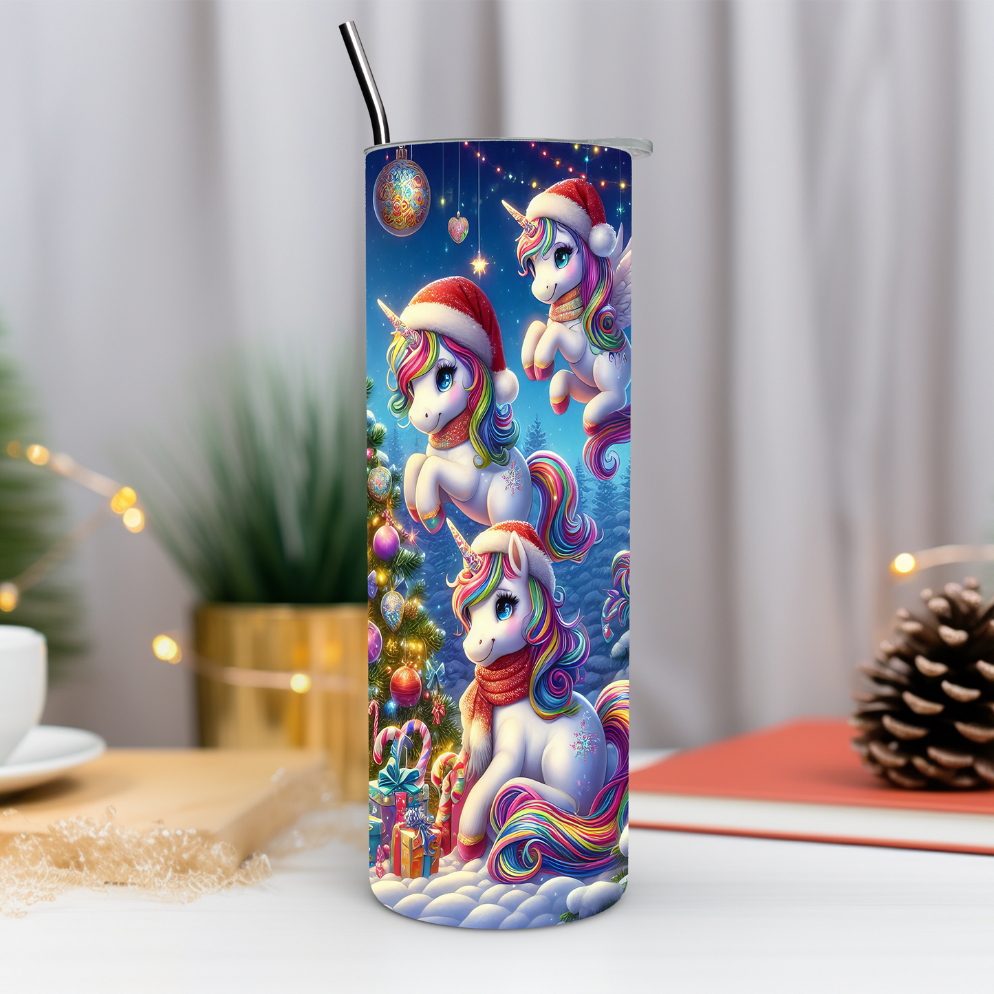 Christmas Unicorns 20 oz Tumbler